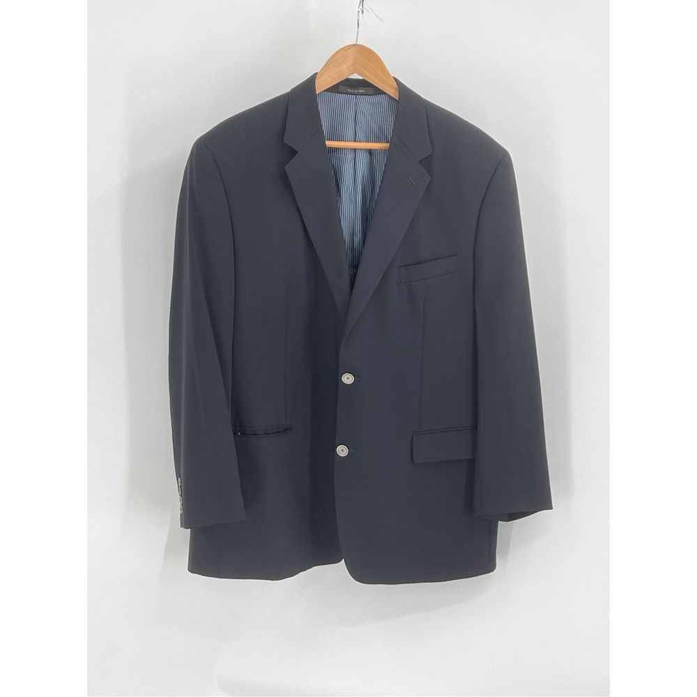 Calvin Klein Blazer Men's Size 46 Wool Navy Blue 2 Button